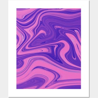 Purple abstract liquid art Posters and Art